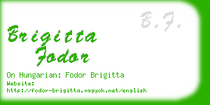 brigitta fodor business card